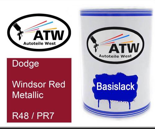 Dodge, Windsor Red Metallic, R48 / PR7: 500ml Lackdose, von ATW Autoteile West.